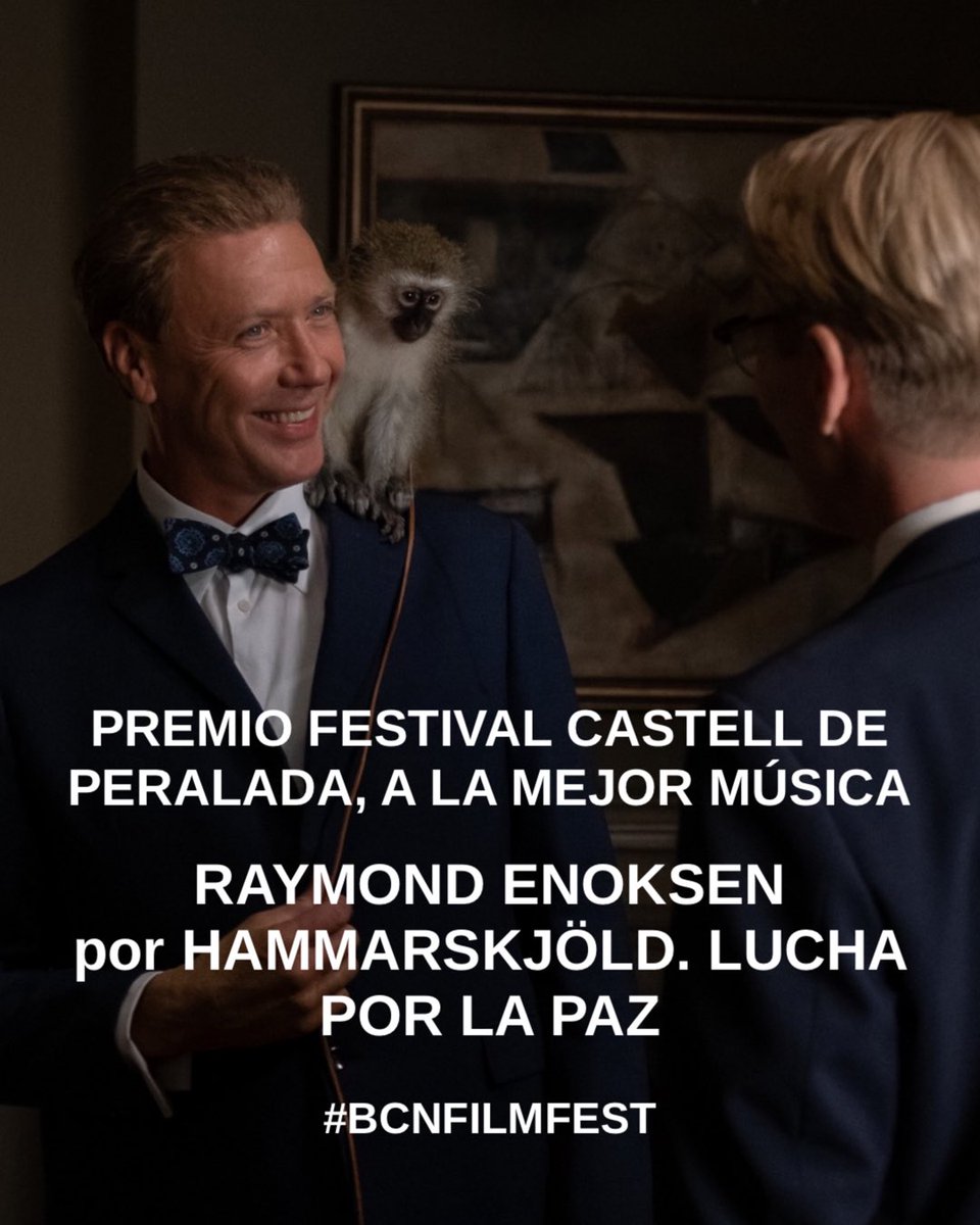 ¡En cines! Hammarskjöld.Lucha por la Paz. Raymond Enoksen ha conseguido el premio festival Castell de Perelada a la mejor música 🎶#palmares #BCNFilmFest2024 #Hammarskjöld