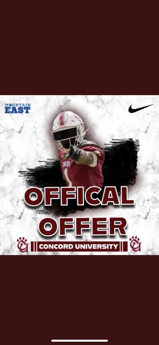 Blessed to receive an offer from Concord University!!🔴⚪️ ⁦@Coach_CA912⁩