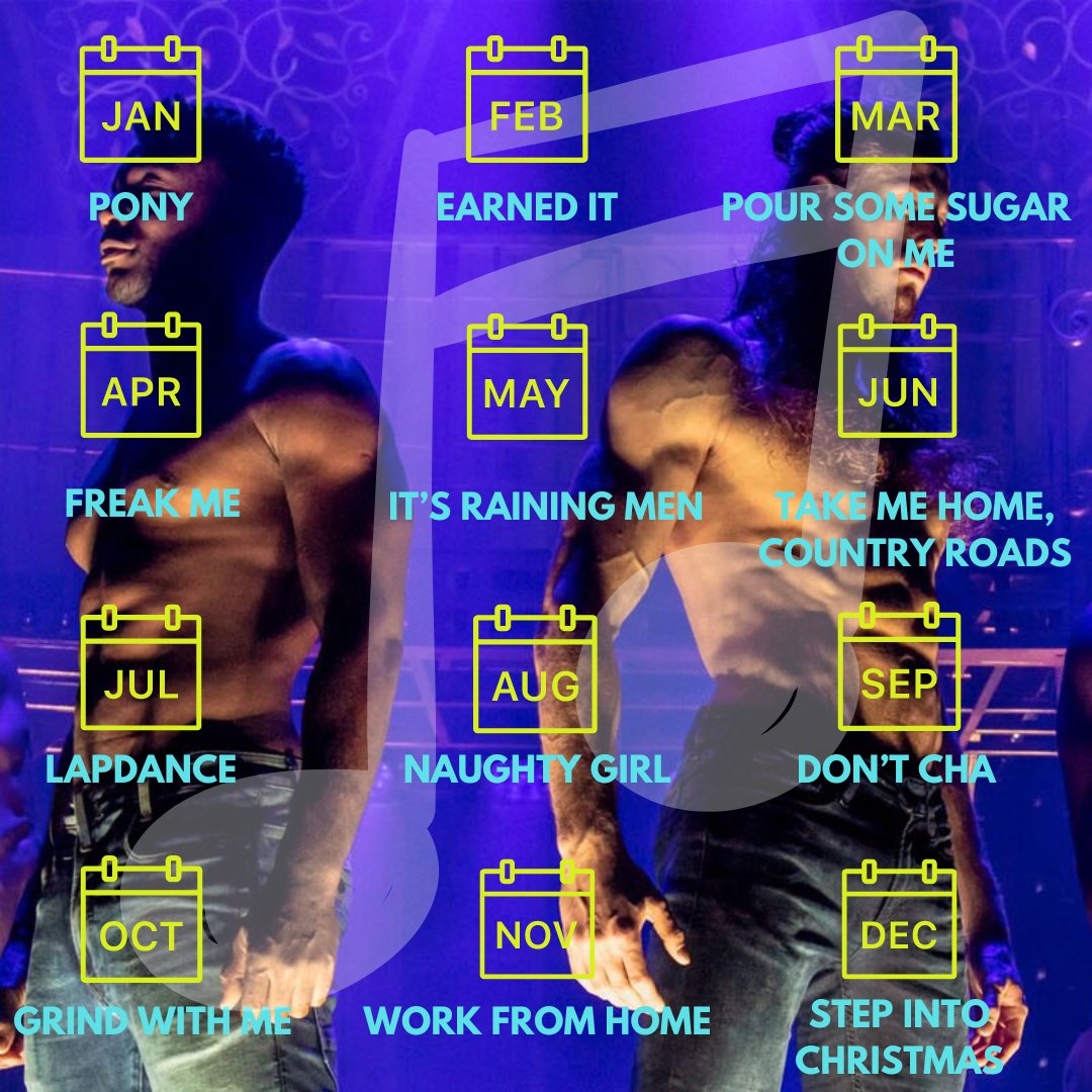 😉If you were in Magic Mike, what would your dance song be based on your birth month?

[ #magicmike #magicmikelive #westend #westendtheatre #london #londontheatre ]