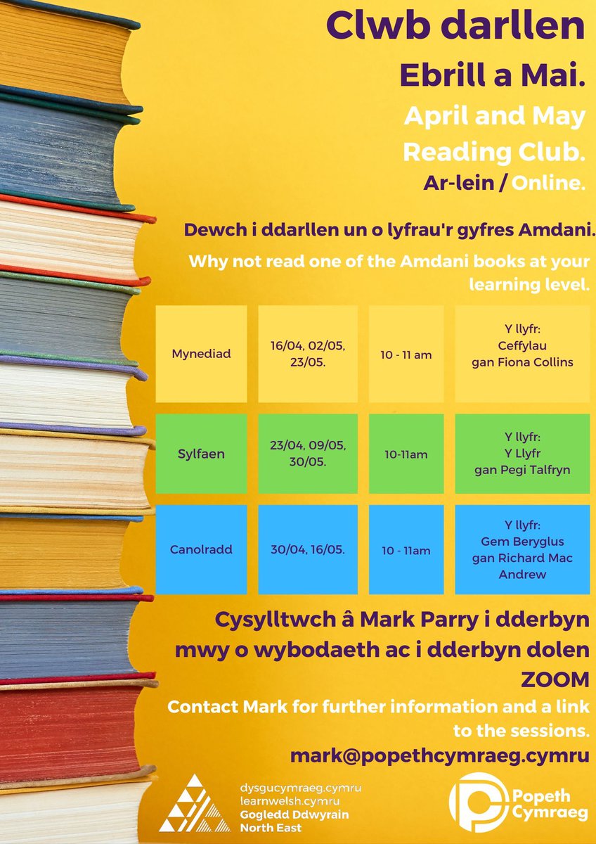 Clwb darllen Canolradd 30/04