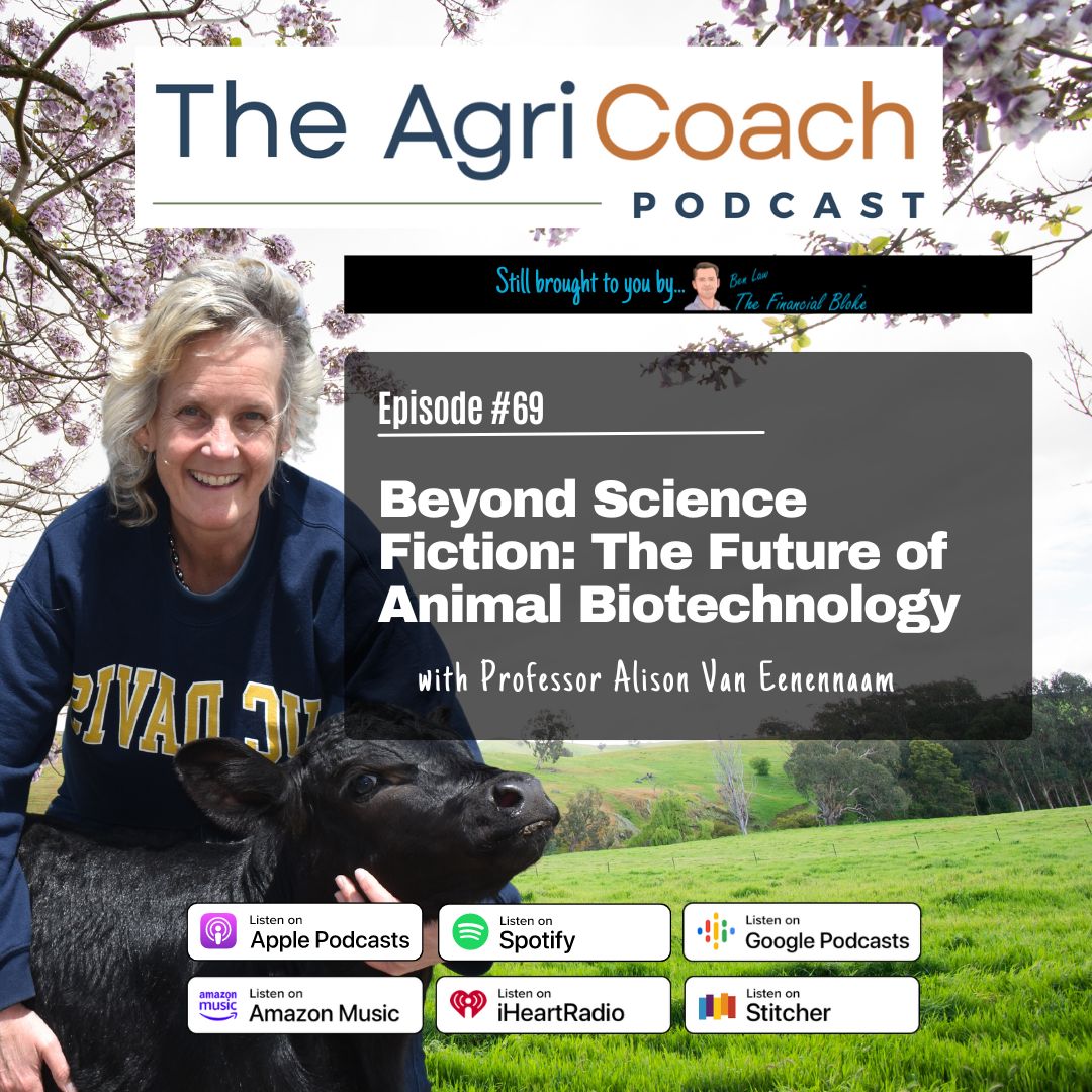 🎙️Episode 69 of The AgriCoach Wealth & Wisdom Podcast is now LIVE!🎙️ “Beyond Science Fiction: The Future of Animal Biotechnology” with Professor Alison Van Eenennaam @BioBeef thefinancialbloke.com.au/podcasts01e69/ #agricoach #thefinancialbloke #financialbloke #agriculture #agribusiness