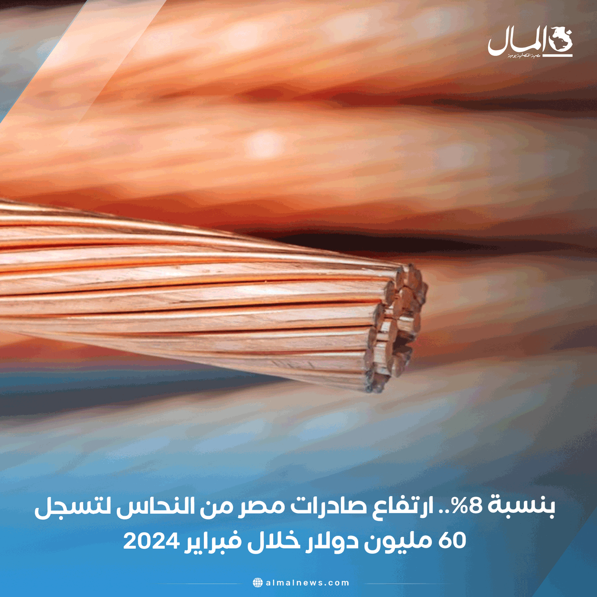 بنسبة 8%.. ارتفاع صادرات مصر من النحاس لتسجل 60 مليون دولار خلال فبراير 2024 