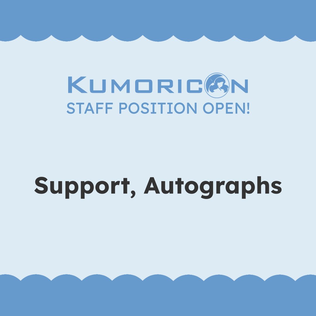 Love Kumoricon and interested in joining our #KumoFam? Check out these open staff positions and get details or browse more at: ⁠
kumoricon.org/staff-applicat…
We'd love to have you volunteer!