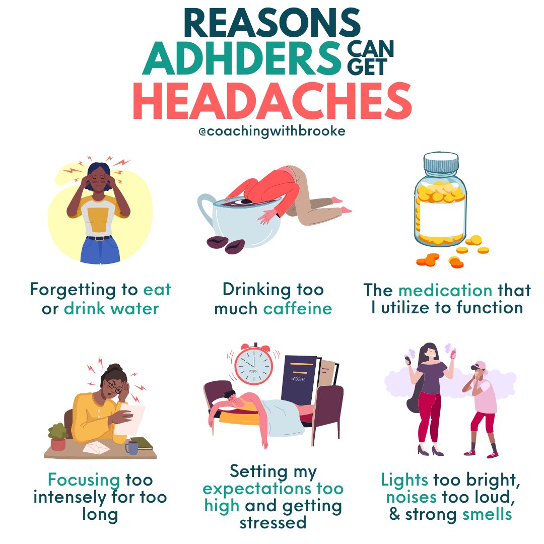 🤕ADHDers tend to get more headaches than the average person.

Make an easy choice & come to our FREE 'How to Make Decisions with ADHD' Webinar on Tuesday, April 30 @ 7pm EST

bit.ly/CWBCHOOSE

#adhd #adhdcoach #adhdproblems #adhdawareness #adhdadults #adhdbrain