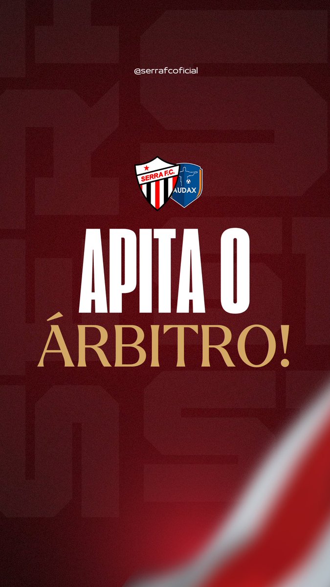 Demos início a partida entre Serra x Audax! 🫡 

Vamos, Serra! 🇾🇪