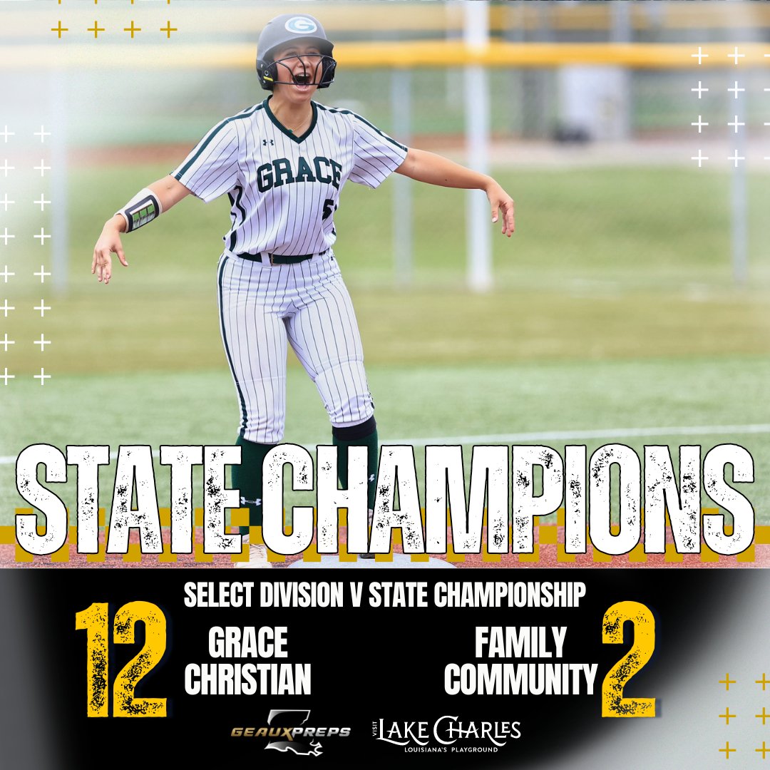 NOTHIN' LIKE THE FIRST TIME! Grace Christian makes history with a 12-2 win in the Division V Select title game to take home the school's FIRST EVER championship!