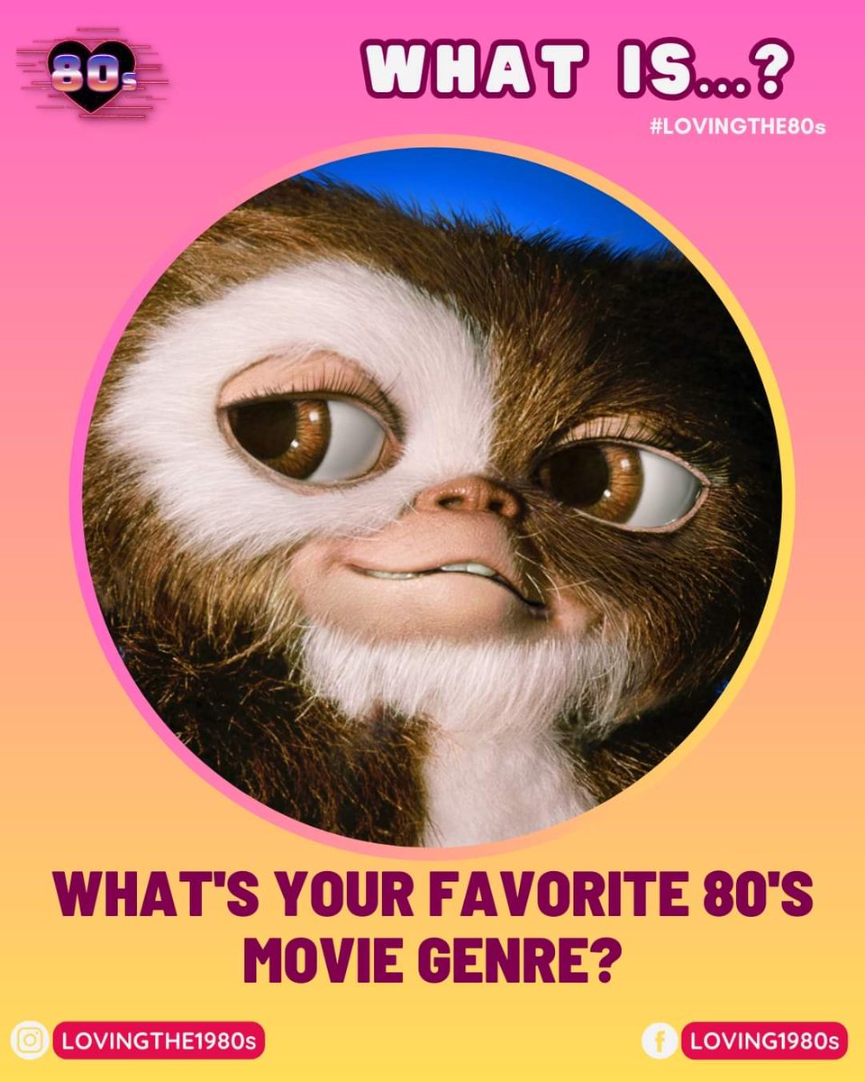 What’s yours? Comment down bellow 👇

#Lovingthe80s #80sNostalgia #80smovie #MovieGenre #FavoriteGenre