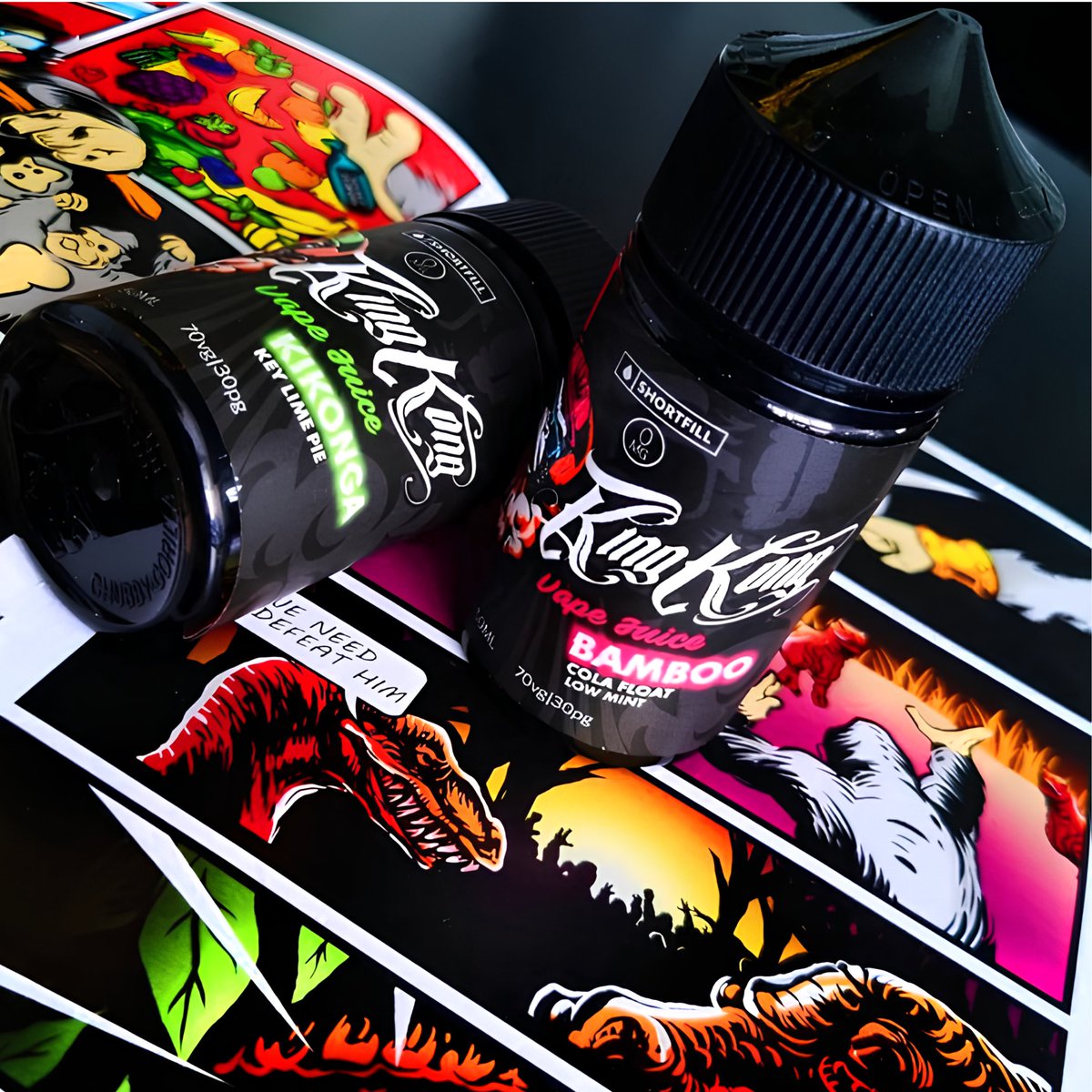 A very cloudy Saturday 💨💨💨

💥Pictured KIKONGA Key Lime Pie and BAMBOO Cola Float from the award-winning Dessert Range by King Kong Vape Juice 👑

👋Ask at your local vape shop for us!

#vape #vapejuice #vapetime #vapeliquid #premiumeliquid #vapebrand #vaping