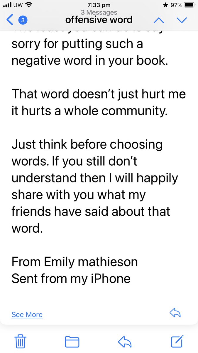 tigger200116192's tweet photo. I have been in contact with the company w f graham that does word search books. I found the most disrespectful word for people with a disability and they don’t care. Below is the conversation I had with them. https://t.co/bk0u4VEDVI