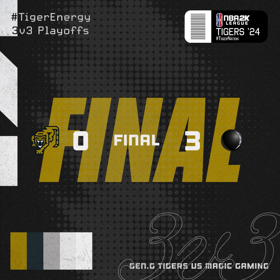 Not the result we hoped for, but a big run from us as we close out our 3v3 season. We'll be back with that #TigerEnergy for 5v5s! 🐯🔋