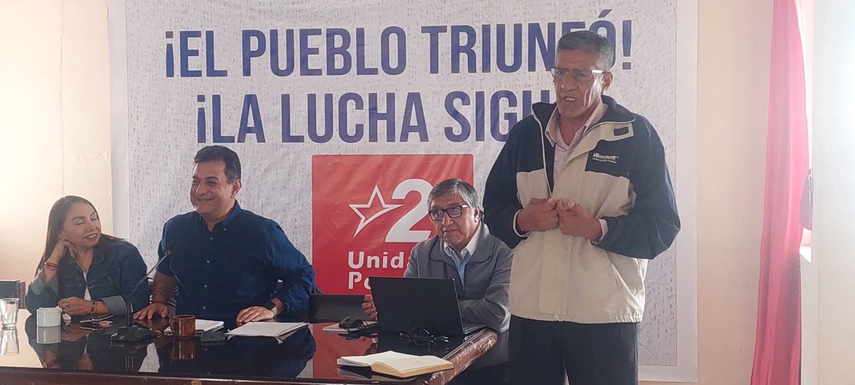 @UnidadPopularE con éxito se desarrolló el #ConsejoNacional, raticamos la victoria del pueblo en la #ConsultaPopular, seguimos en la lucha en defensa del pueblo. A paso firme avanzamos a nuestra sesión final de la #ConvenciónNacional el 18 de mayo en #Quito. #SomosPueblo