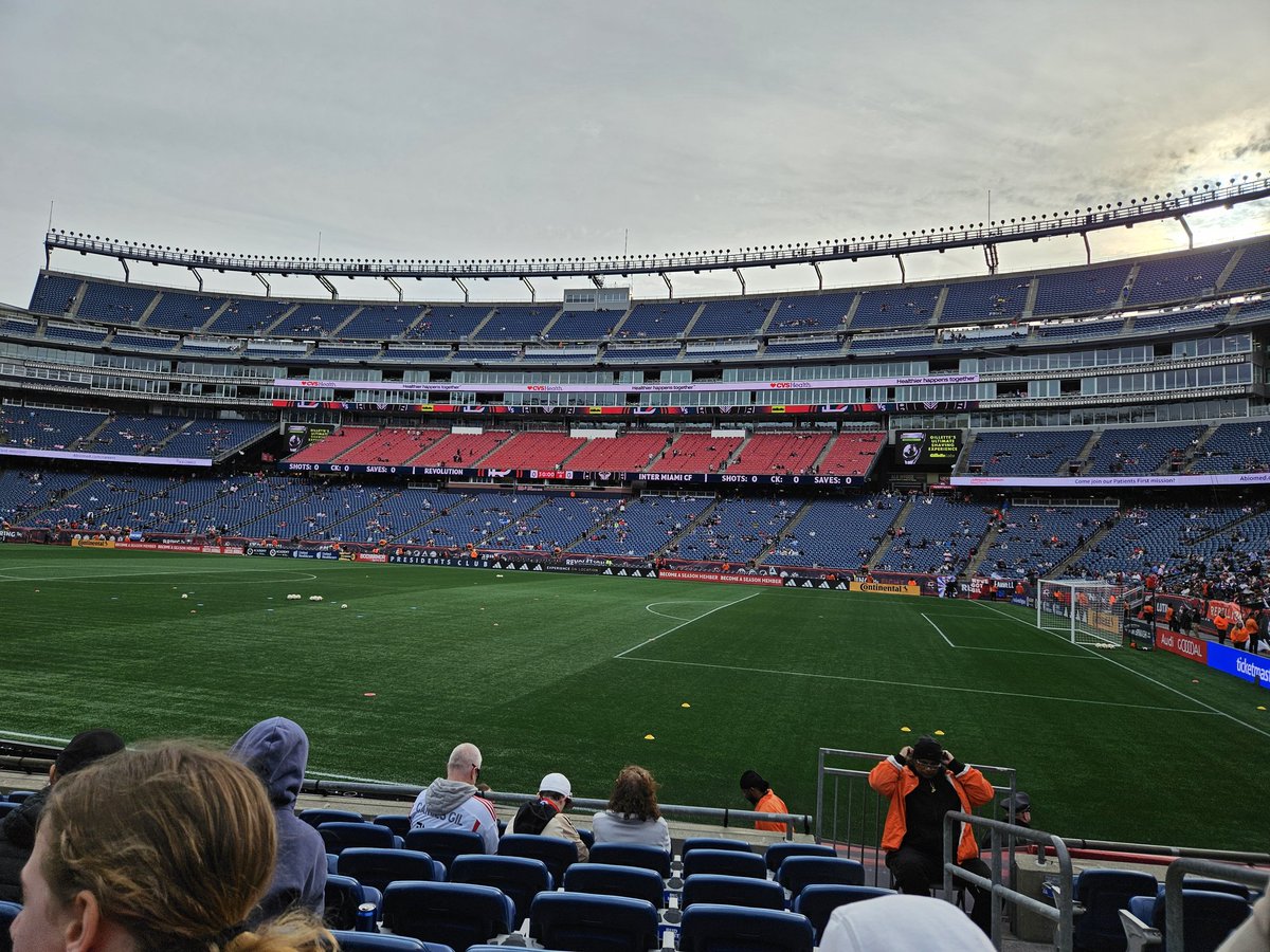 Crazy to think that people bought tickets in the 300 section just for a chance to watch the greatest player of all time, Carles Gil. #NERevs @GilletteStadium @NERevolution