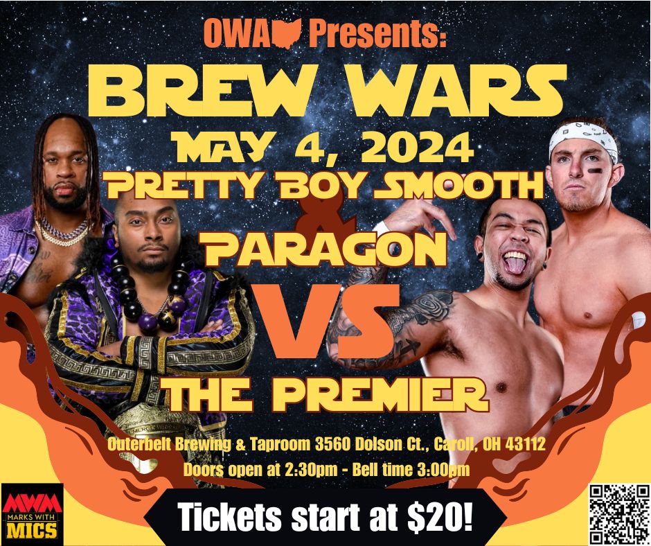 Tag team action at BREW WARS!

Watch it all unfold at Outerbelt Brewing on May 4th.

Doors open - 2:30pm
Bell time - 3:00pm

🎟️tinyurl.com/outerbelt4

#liveprowrestling #prowrestling #wrestling #OWABrew #BrewWars #indiewresting