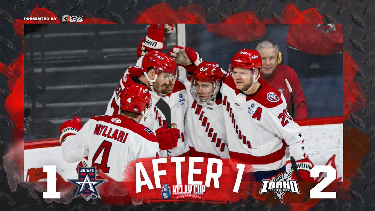 20 minutes down, 40 to go! Presented by @AvcoRoofing #LiveInTheRed | #RedFiveStandingBy | #ECHL