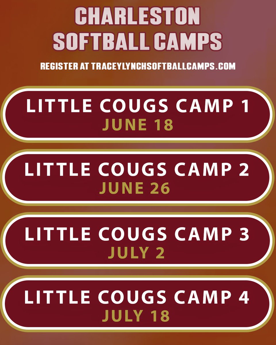 Register now for our youth camps! #TheCollege 🌴🥎