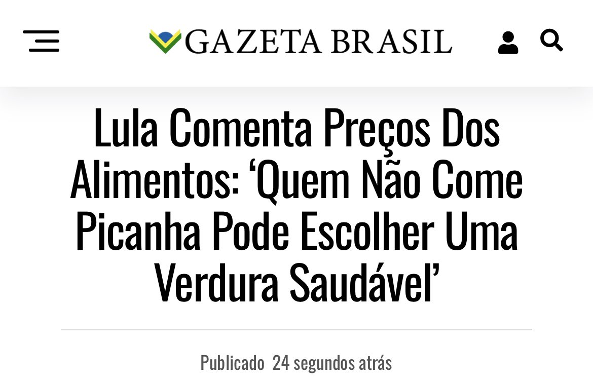 Votou pensando que ia comer picanha, o papai tá mandando ir comer verdura 😂👍🏻