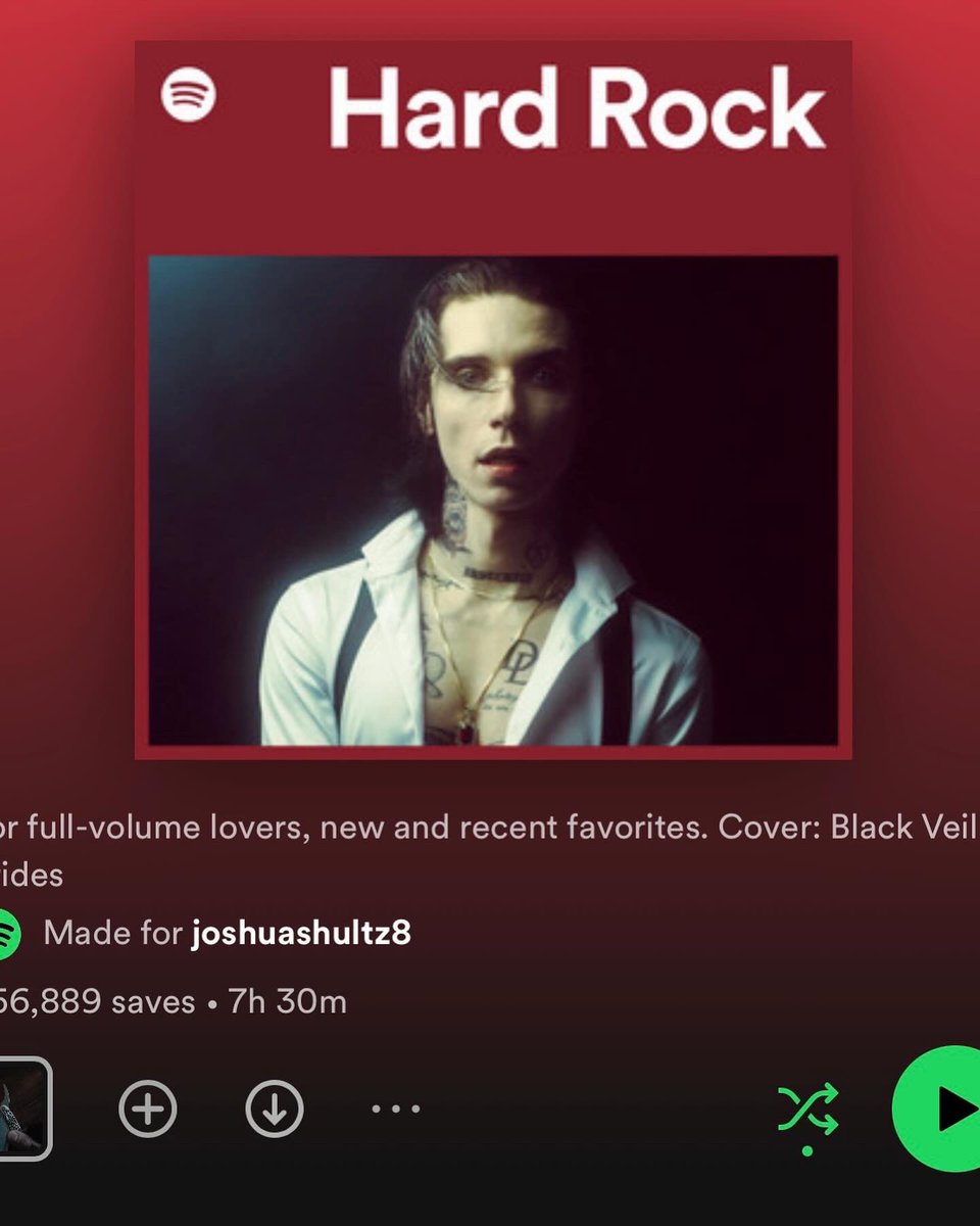 From my photo shoot with @andyblack and this photo is currently being used as the photo for one of the top hard rock playlist on @spotify feel very honored 🙌🏻🤘🏻❤️ @blackveilbrides