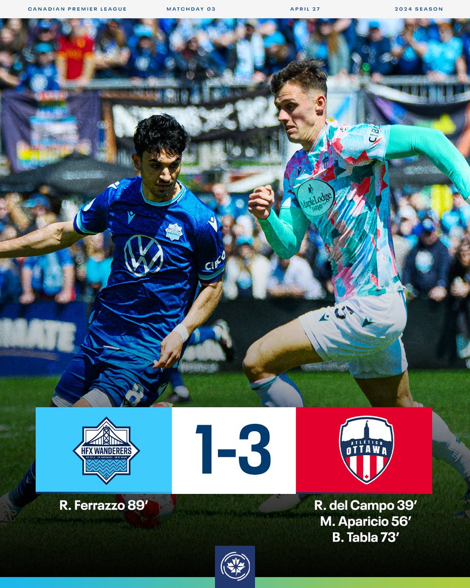 FT: @atletiOttawa win big on the road, spoiling the party for @HFXWanderersFC in their home opener ⚽ RECAP: canpl.ca/article/recap-… #CanPL I ✍️ @AlexGangueRuzic