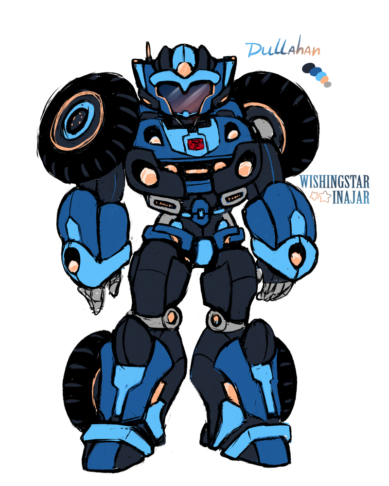 Can't make a robot/#Transformers version of Stray without including his close companion Dullahan, my 'headless' skeleton. A robot without a head is a bit awkward (brain modules and all that) so I gave him no face instead!

He's a minibot so he's a smoll.

#maccadam #tfoc