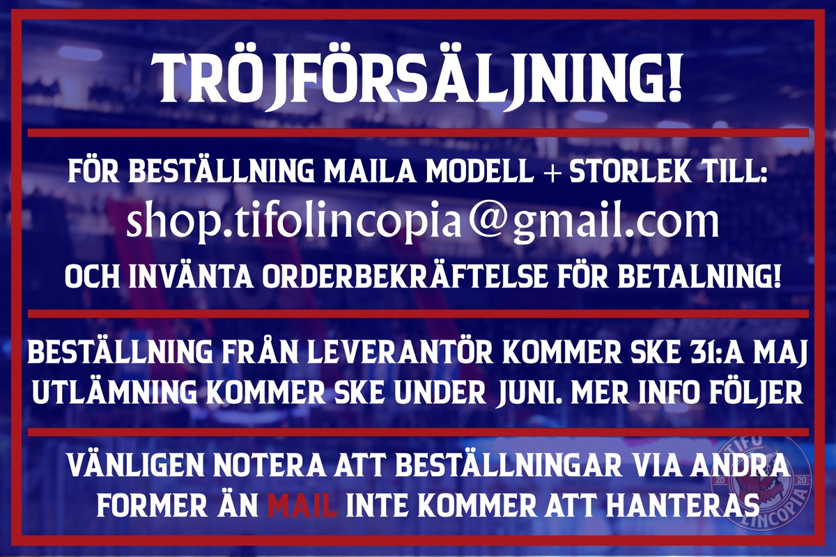 TifoLincopia's tweet photo. Tifogruppen släpper nu exklusivt merch för första gången för att fylla upp tifokassan inför kommande säsong! Läs nedan hur du går till väga för att beställa. 

OBS! För tillfället kommer vi inte att erbjuda frakt. https://t.co/0iL1sTIuXk