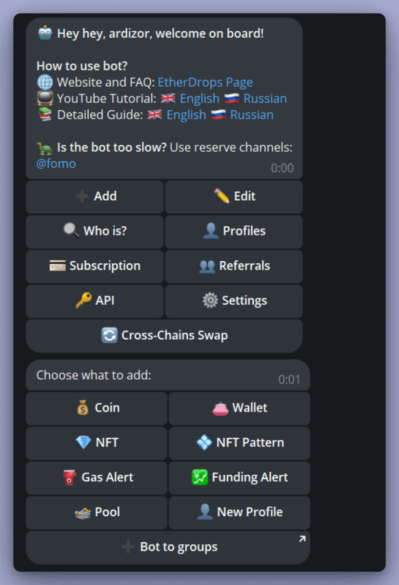 ardizor's tweet image. Next, I&apos;ll create a watchlist with all the wallets I&apos;ve discovered.

To set up a watchlist, you can use @etherdrops_bot.