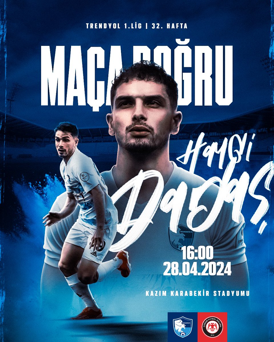 🔥 MAÇA DOĞRU 🏆 32. Hafta 🆚 Ahlatcı Çorum FK 🗓️ 28.04.2024 🕰 16.00 🏟️ Kazım Karabekir Stadyumu 📲 #ERZvÇOR #⃣ #HaydiDadaş