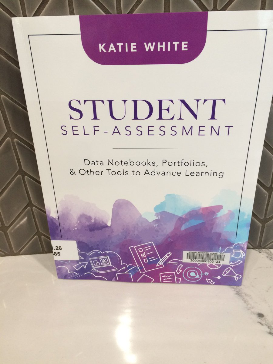 Just finished @tweetsomemoore competency based IEP course and now I need to read some Katie White who reminds us “assessment powers reflection and decision making in education” - I’ll be reading this innovative and practical resource for K-12 teachers on student self-assessment!