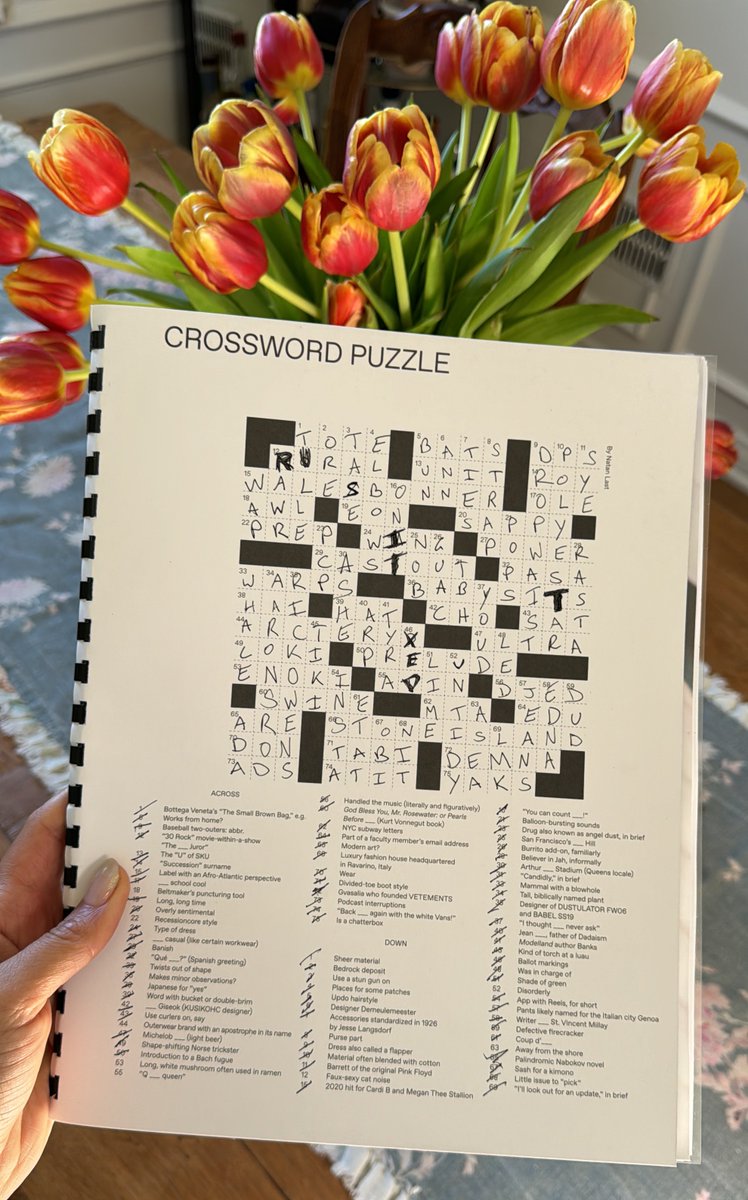 Am I clout chasing if I post my @SSENSE crossword puzzle