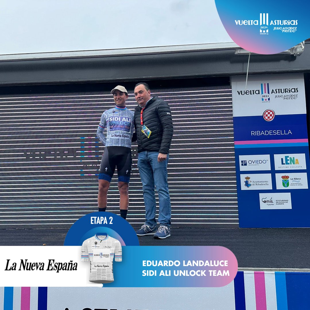 #Etapa2 ⛰️ Líder de metas volantes patrocinado por <a href="/lanuevaespana_/">La Nueva España</a>

🚵♂️  <a href="/edulandaluce/">Edu Pérez Landaluce</a> del <a href="/SidiAliUnlock/">Sidi Ali - Unlock Team</a> 

#envueltaenelparaíso #vueltaciclistaasturias2024 #LaVueltina66