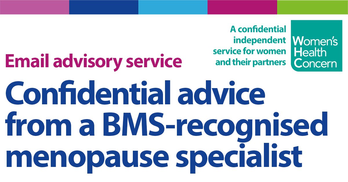 Need health-related advice on menopause? Our email advisory service offers medical advice, support & signposting from a British Menopause Society-recognised #menopause specialist. bit.ly/4aN7zT4 – Contact your GP or other health professional if your enquiry is urgent.