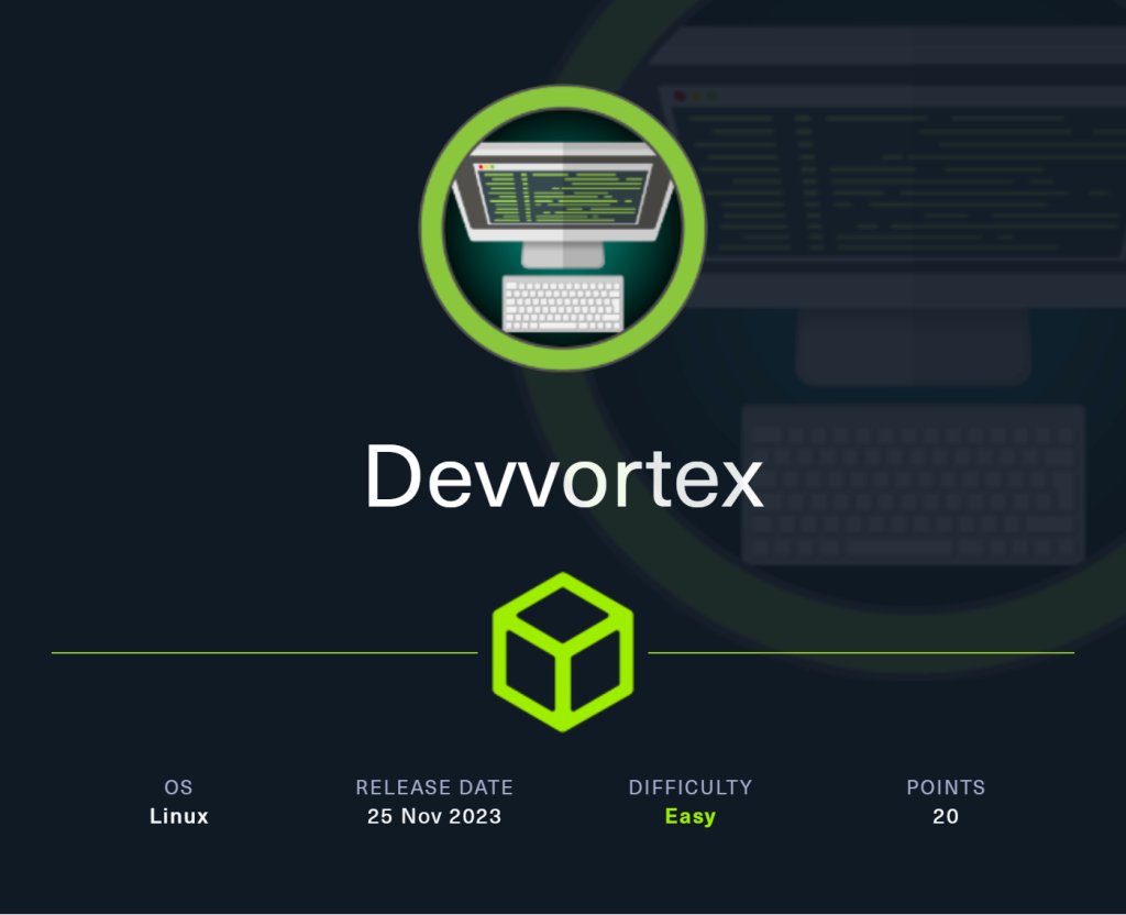 WriteUp of Devvortex machine from #hackthebox.  I hope it helps you.  

marcosjurado.com/devvortex/

#htb #cybersecurity #hacking #hackthebox