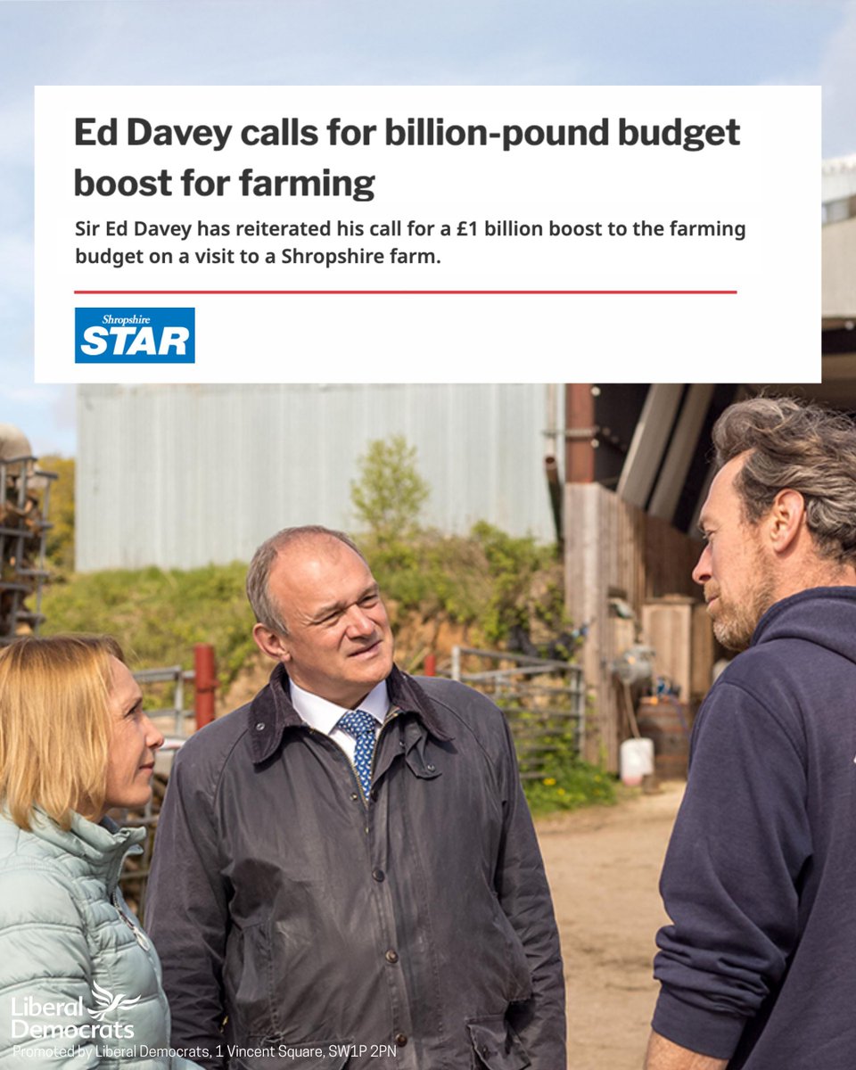 Farmers have had a really tough time lately, terrible trade deals, a record-breaking wet winter, and a botched transition to a new payment scheme. We need a government that supports farmers and fights for a fair deal, rather than ignoring the needs of the agricultural sector.