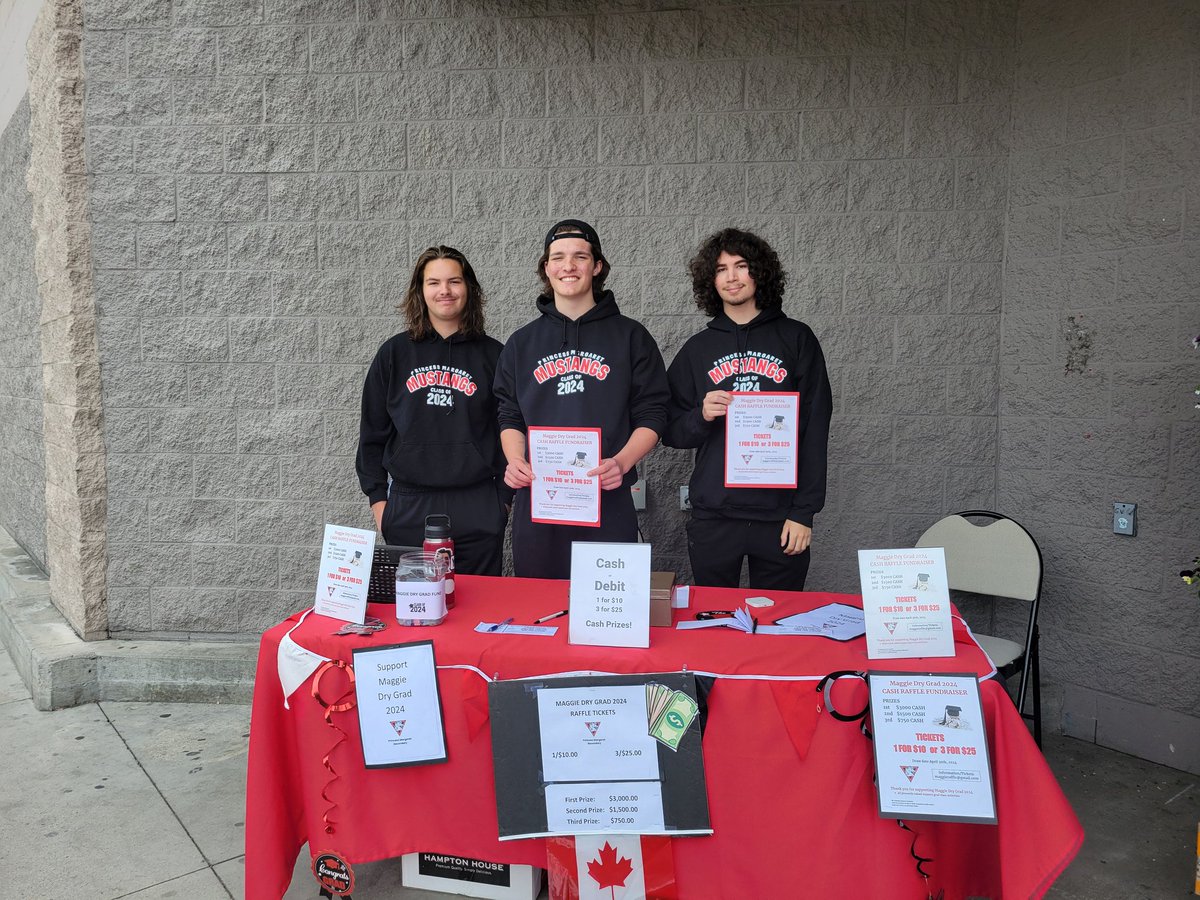 Hey <a href="/VisitPenticton/">Visit Penticton</a> Maggie Grads are at Wal-Mart today until 2pm selling raffle tickets for their Dry Grad event.