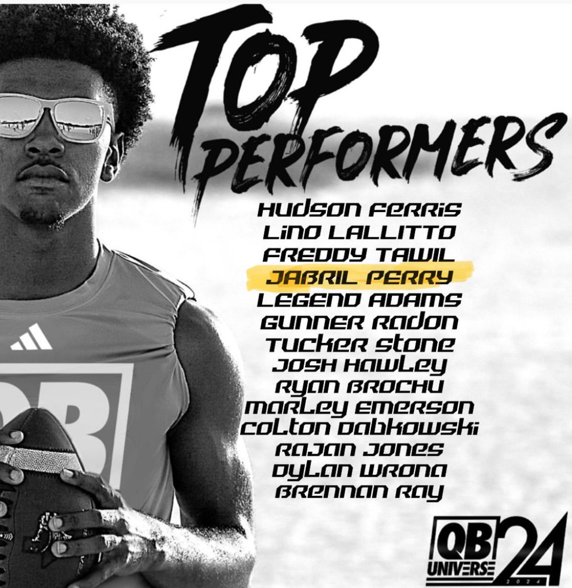 JabrilPerry's tweet photo. Camp Season in full effect!! QBUniverse Day 1 Top Performer!! @QBUniverseQBU  @QBHitList @PrepRedzoneNext @TheSHOWByNXGN @PhillipsQBA @FBUcamp https://t.co/f5IW0dgb24