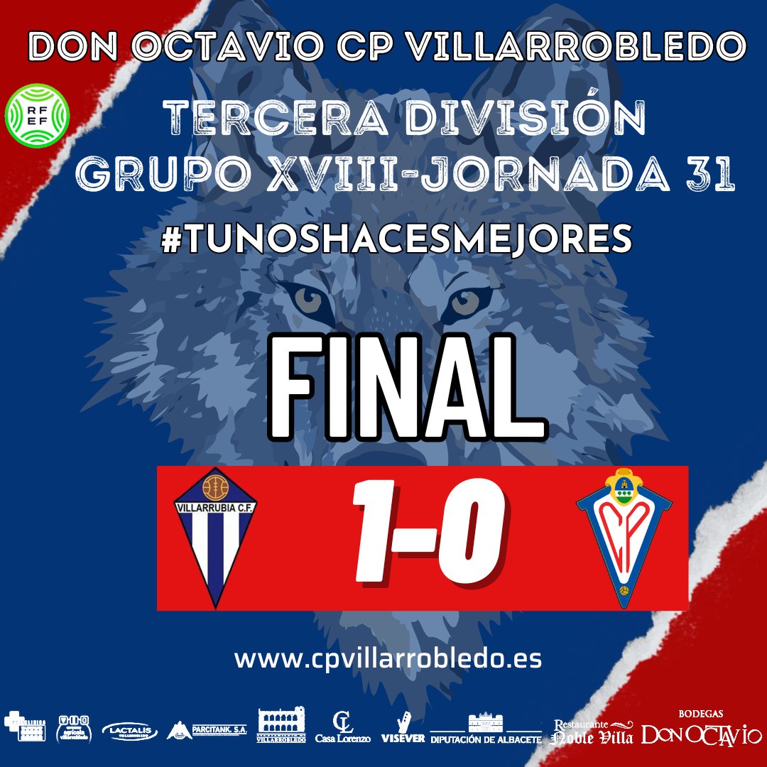 🏆 𝐓𝐄𝐌𝐏𝐎𝐑𝐀𝐃𝐀 𝟐𝟑/𝟐𝟒 ✍️ 🕛 Final'-1-0 #FormacVillarrubiaDonOctavioVillarrobledo ⚔️ ¡vamos lobos! 👨‍👩‍👦 _*#𝙏𝙪𝙉𝙤𝙨𝙃𝙖𝙘𝙚𝙨𝙈𝙚𝙟𝙤𝙧𝙚𝙨*_ ❤️💙 |