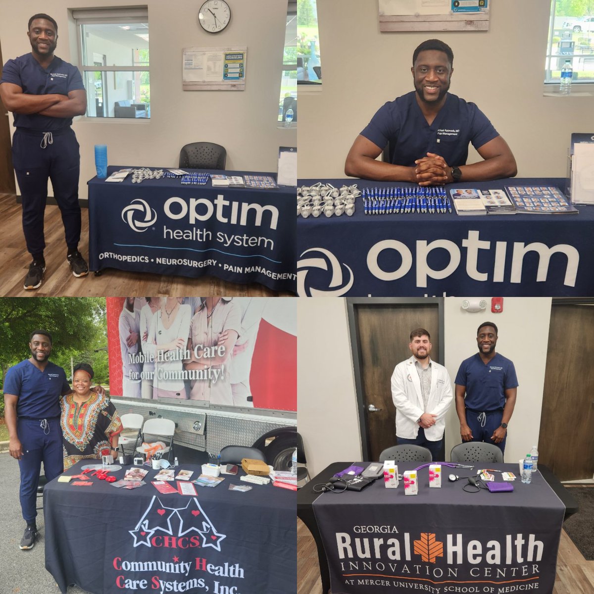Another fulfilling Saturday health fair. Nice morning discussing chronic #painmanagement, connecting with the community, seeing familiar faces, and, of course, giving out swag 👍🏿 <a href="/county_regional/">Washington County Regional Medical Center</a> <a href="/garuralhealth/">Georgia Rural Health Innovation Center</a> <a href="/CHCSga/">Community Health Care Systems Inc.</a>