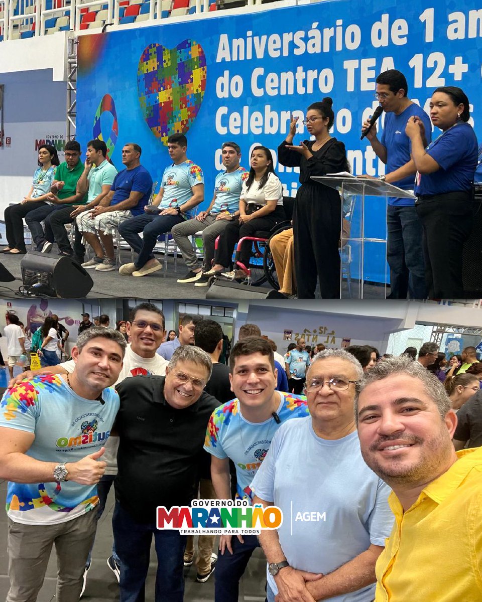 LeonidasAgem's tweet photo. A convite do governador @carlosbrandaoma participei da solenidade de aniversário de 1 ano do Centro TEA 12+ e celebração do mês de conscientização do autismo. O Centro TEA 12+ é um projeto pioneiro, que garante dignidade para quem recebe o atendimento e para os familiares. https://t.co/jZywwKszyD