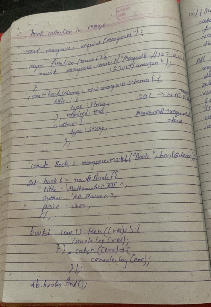 PrinceD57572214's tweet image. Day:16 of learning backend dev. Yesterday I learned about database schema validation in mongoose, constraints, schema type Options and Schema validation with update.
{run validators:true}, and revise my Weekly topics.
#100xDevs
#codewithPrince
#reactjs
#nodejs
#mern
@ezSnippet