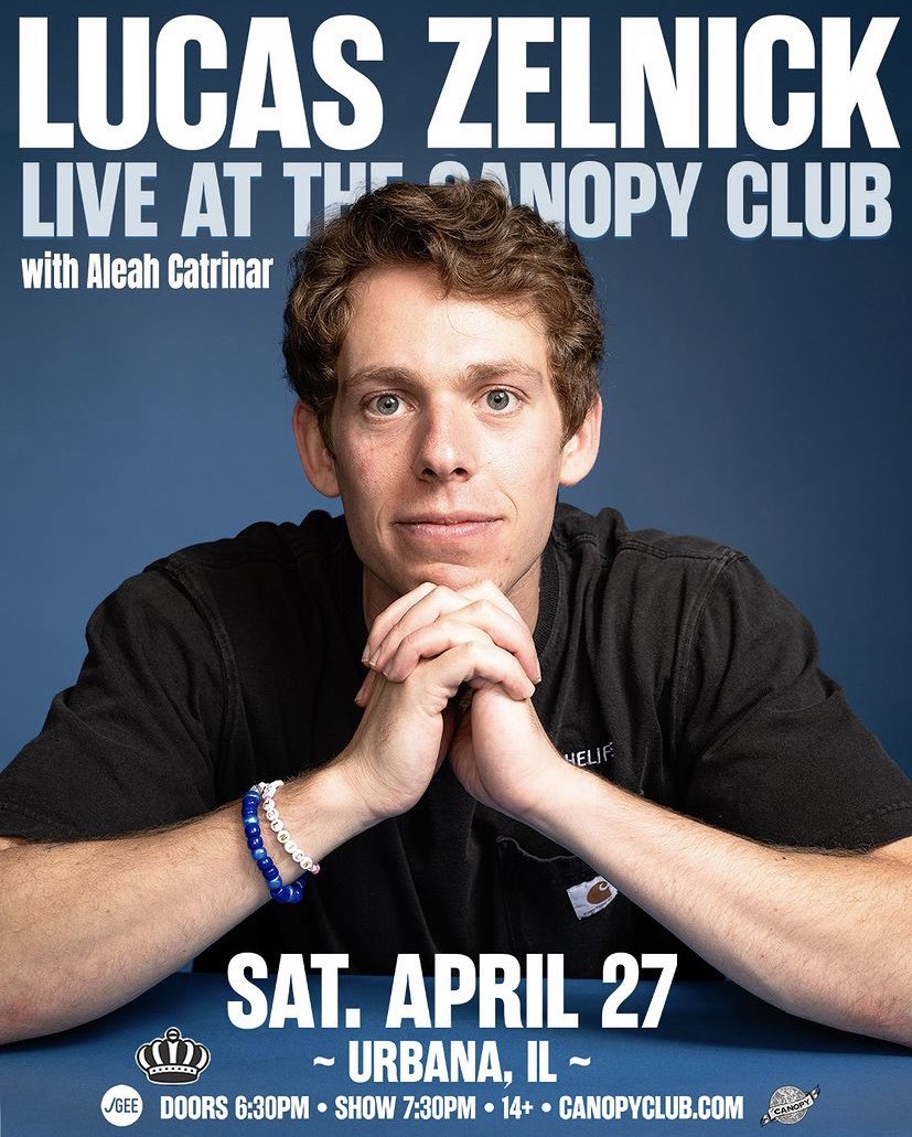 Comedian Lucas Zelnick tonight at the @Canopy_Club 🙌 doors 6:30 pm, show 7:30 pm 🎟️ etix.com/ticket/p/67291…