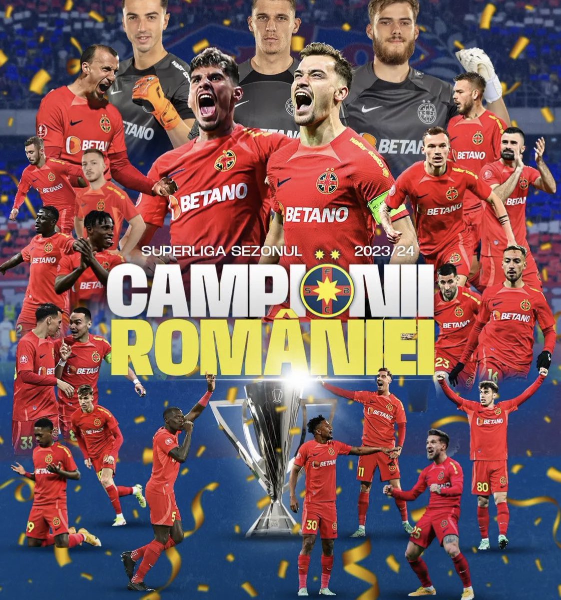 YES!! YES!! AFTER NINE YEARS, WE ARE CHAMPIONS of ROMANIA🇷🇴🏆❗️🎉🎶 #WeAreSteaua❤️💙 #27TITLES