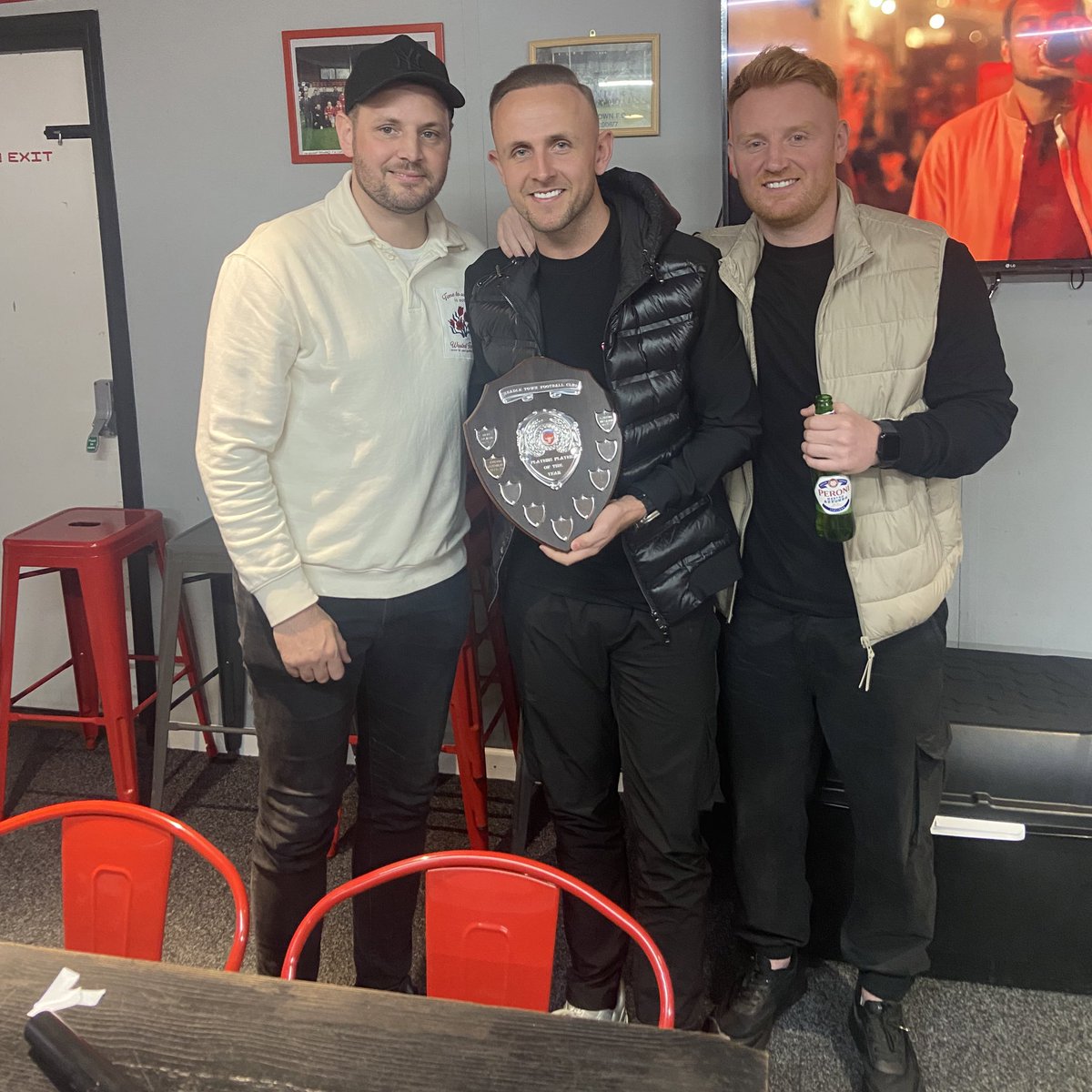 Cheadle Town Players Player of the Season 🏆 Jordan Lazenbury! 🤝 Mark Brennan #WeAreCheadle #nwcfl