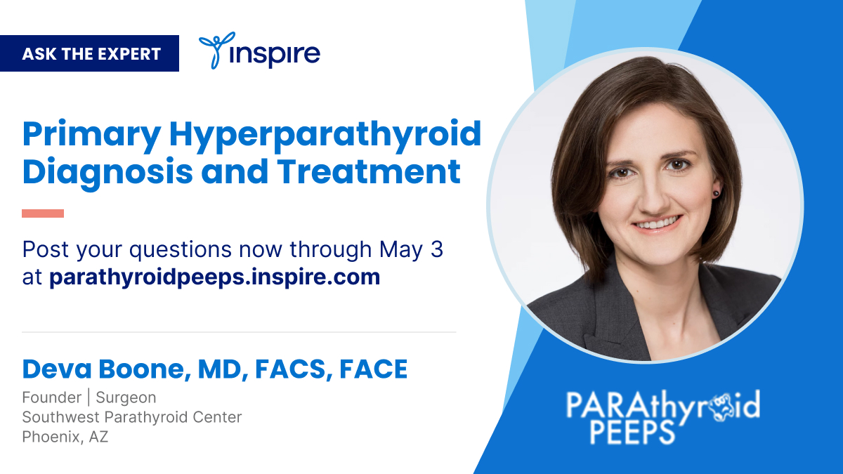 parathyroidpeep's tweet photo. You are not alone in figuring things out! Post your questions on Inspire through the  link below to participate now through Friday, May 3. https://t.co/1u7QWkil3Z
@InspireIsHealth https://t.co/beZV6Pnx92