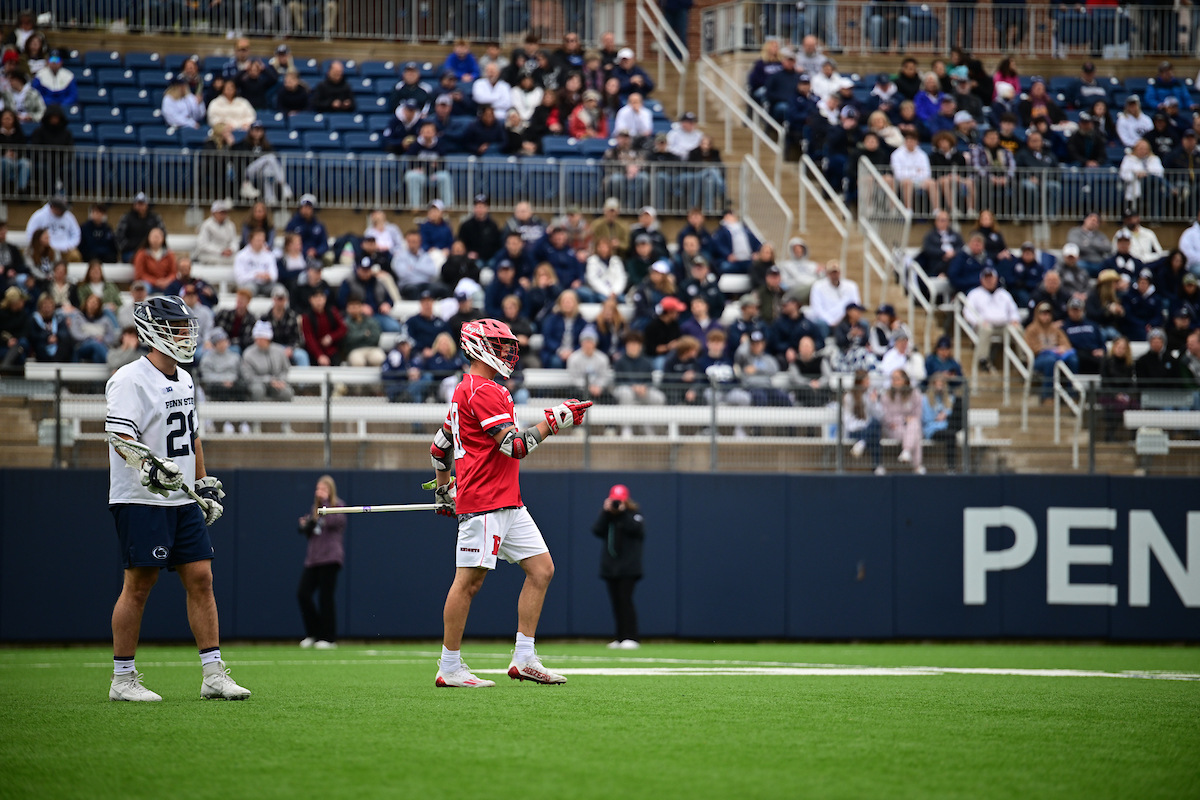 We're through the opening 15 minutes of play in the Big Ten Tournament Quarterfinals Penn State holding a 4-3 lead over #RUMLax Colin Kurdyla the game's early leader with 2 goals, his 6th multi-goal game of the season