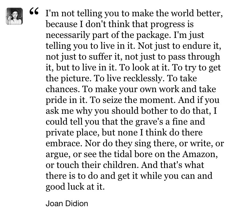 may joan didion move you to really really live in the world today