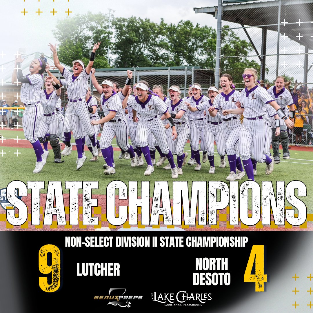 BULLDOGS REIGN SUPREME! @LutcherSoftball broke North DeSoto's string of three straight state titles with a 9-4 victory Saturday to claim the school's first championship since 2009!