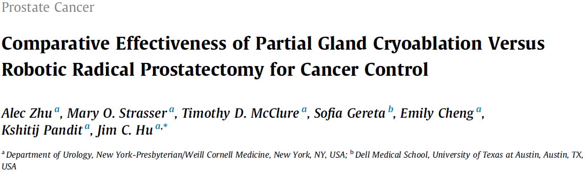 Excited to present our latest outcomes of partial gland cryoablation vs. RARP: PGC associated with almost five-fold higher risk of treatment failure after 4yr f/u @jimhumd @TimMcClureMD @WCMUrology @EurUrolFocus doi.org/10.1016/j.euf.…
