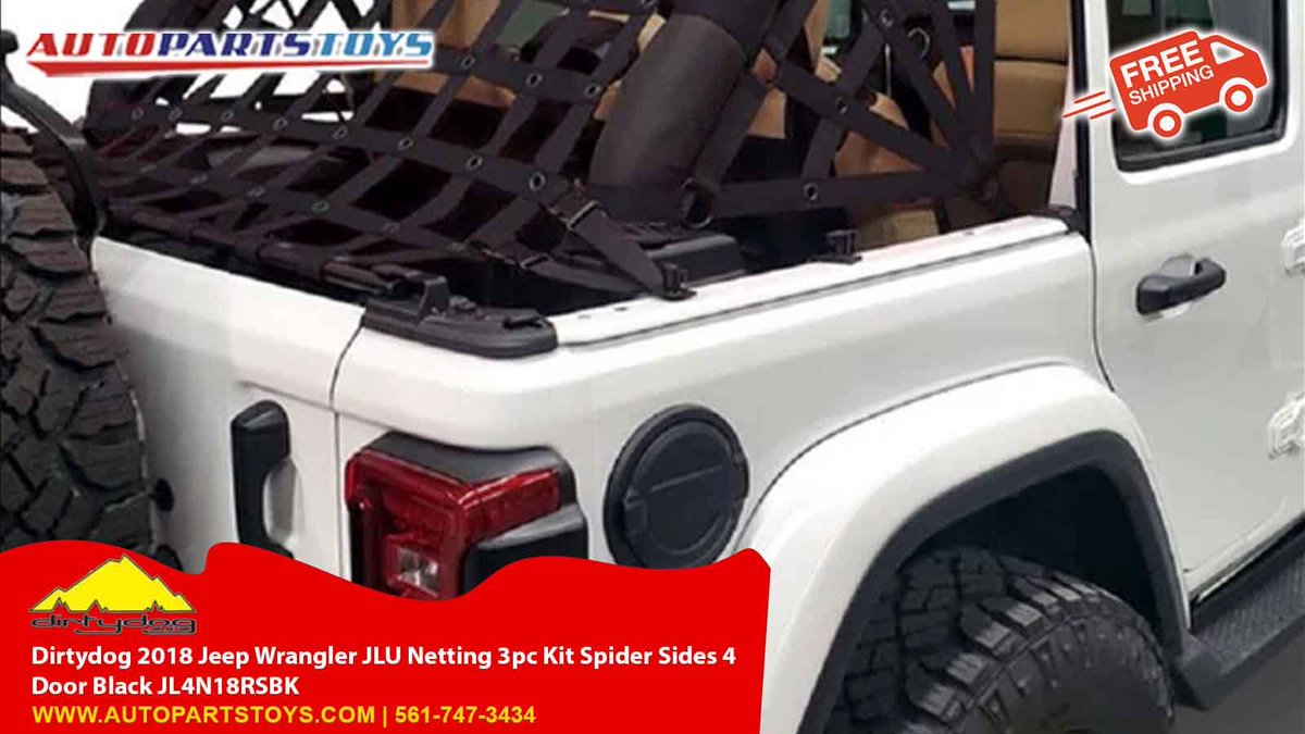 🚙 Introducing the Dirtydog 2018 Jeep Wrangler JLU Netting 3pc Kit! 🚙
.
.
#JeepLife #OffRoadAdventures #DirtydogJeep #WranglerUpgrades #JL4N18RSBK

Get ready to hit the road (and the trails) with confidence. Order your Dirtydog 2018 Jeep Wrangler JLU Netting 3pc Kit today! 🛒🌟