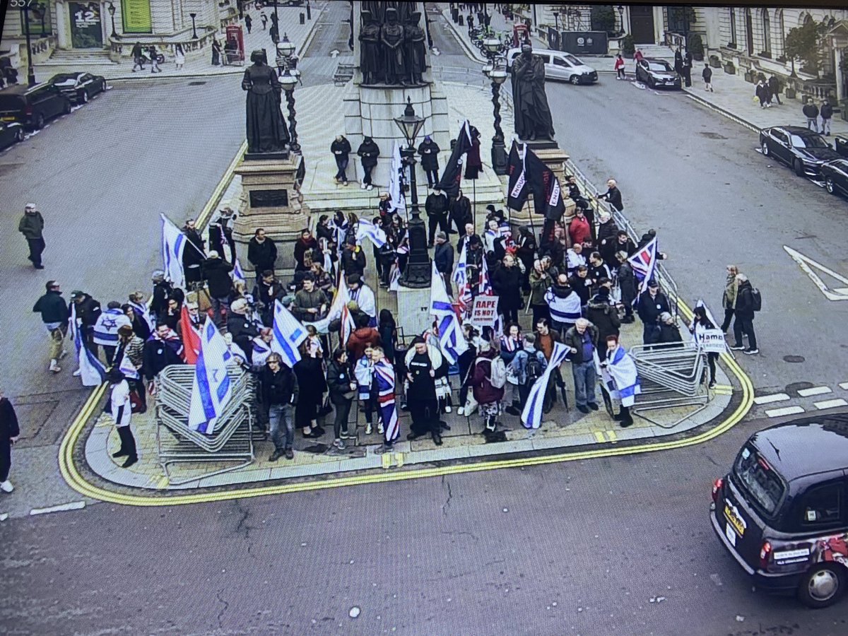 Huge pro-Israel demonstration in London today. Impossible to count how many in attendance, could be as much as half a million!