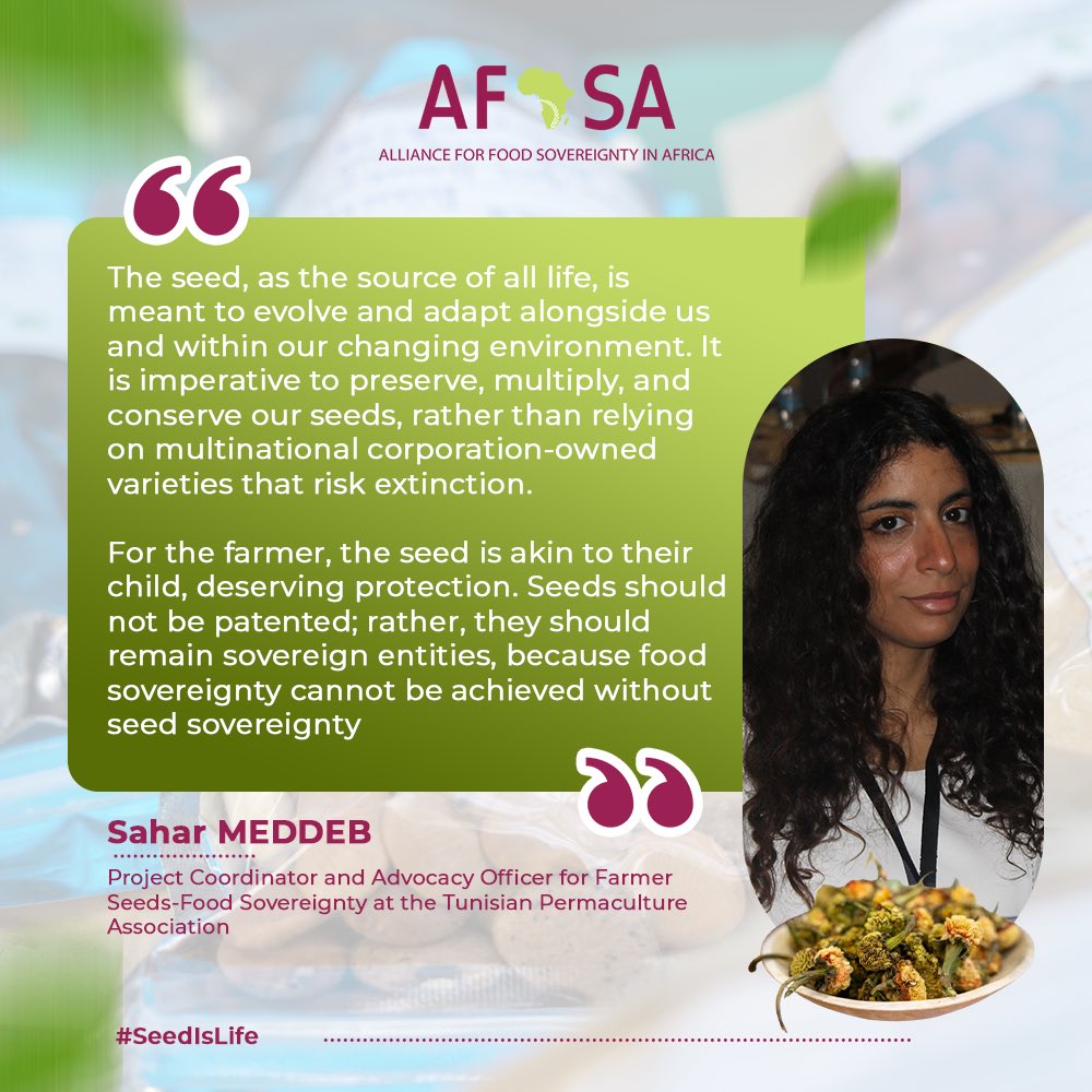 La semence est la source de toute vie. Dans cette campagne pour la préservation des systèmes semenciers paysans, des voix ne cessent de se lever dans toute l’Afrique pour défendre cette noble cause liée à la souveraineté alimentaire.
#MaSemenceMaVie
@Afsafrica