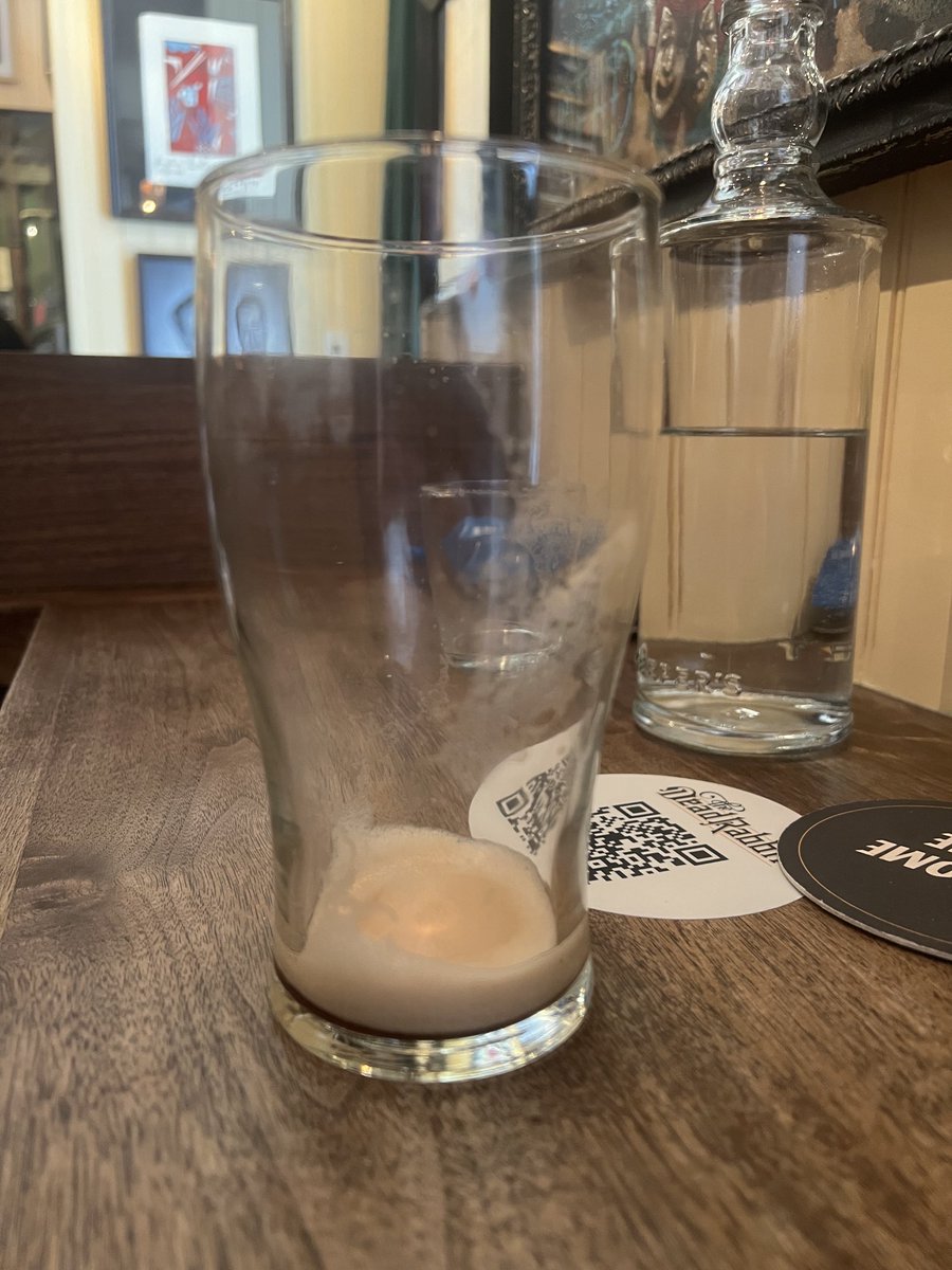 The saddest sight in the world…an empty pint of Guinness! 😏